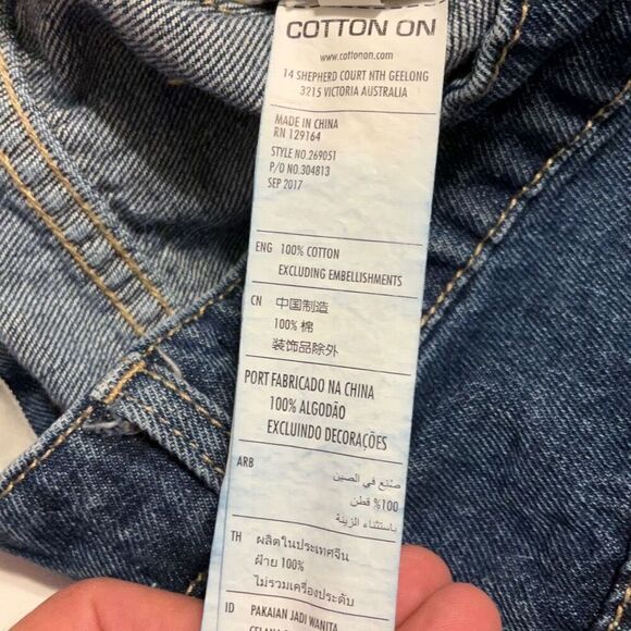 91 Cotton On High 90s 100% Cotton Jeans, Size 4. Button fly - Picture 10 of 13